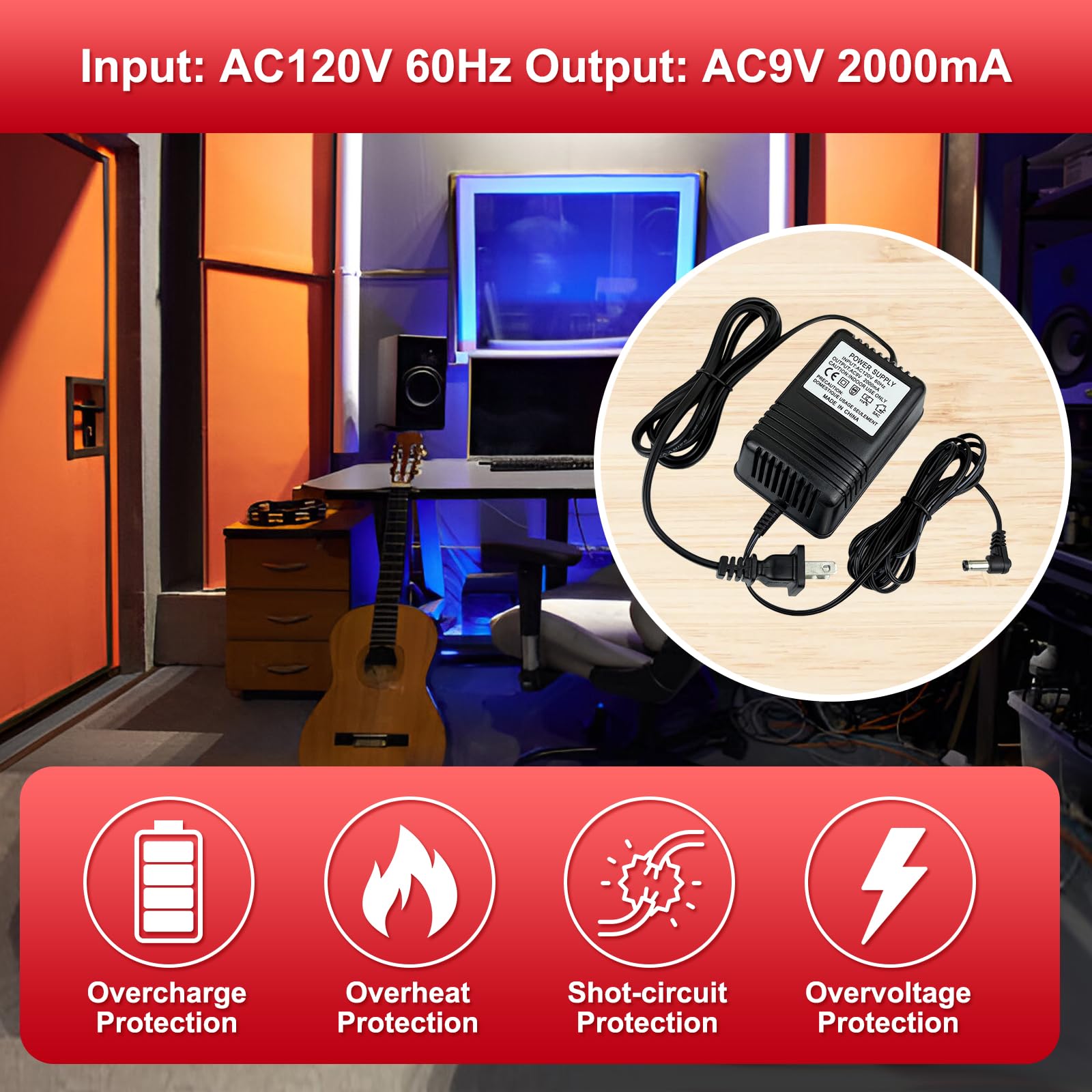 Amazon.com: MSZLZTD 9V 2A AC Power Adapter for Line 6 Floor Pod